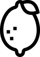 A black and white image of a lemon vector
