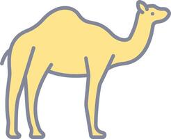 A camel is standing in a line on a white background vector