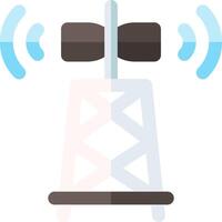 A wireless tower with a blue and white background vector
