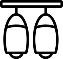 Two black and white lights on a white background vector
