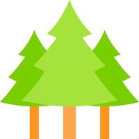 Three green trees on a white background vector