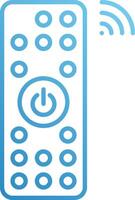 A remote control with a button and a wifi symbol vector