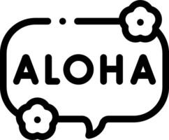 Aloha speech bubble vector