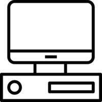 Computer icon with a monitor and keyboard vector