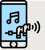 A smartphone with a music note on it vector