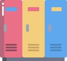 Three lockers with different colors vector