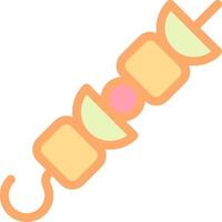A colorful kabob with a handle vector