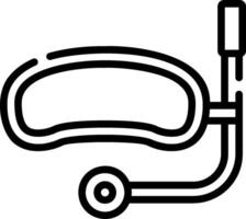 A black and white image of a helmet vector