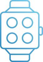 A watch with four circles on it vector