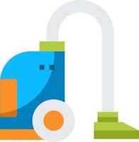 A vacuum cleaner with a green handle vector