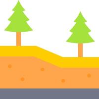 A flat icon of a forest with trees vector