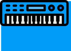 A blue and black keyboard with a keyboard on it vector