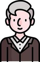 A cartoon man in a suit and tie vector