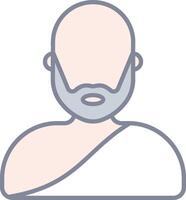 A man with a beard and a white robe vector