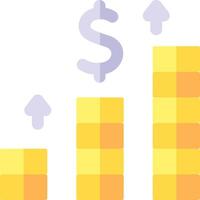 A dollar sign and a stack of gold coins vector