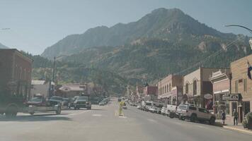 Ouray, Colorado, USA - October 3, 2024 - Old historic downtown features charming Victorian-era buildings, unique shops, and a variety of dining options Colorado USA video