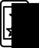A black and white image of a tablet vector