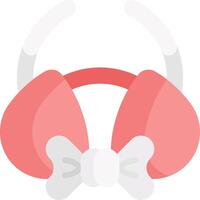 Earmuffs with bow on white background vector