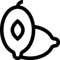 A black and white image of a lemon vector