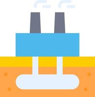 A blue and orange pipe with two pipes coming out of it vector