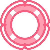 A pink life preserver icon on a white background vector