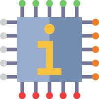 A computer chip with the number one on it vector