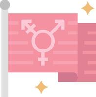 A pink flag with a gender symbol on it vector
