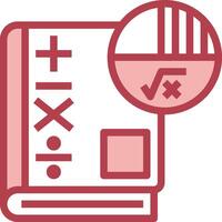 A book with a calculator and a graph vector
