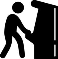 A man is pushing a button on a machine vector