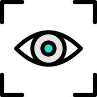 An eye icon on a white background vector