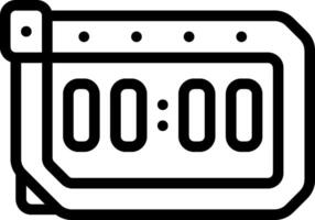 A black and white image of a clock vector