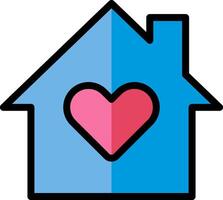 A house with a heart in the middle vector