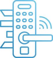 A blue icon of a keypad and a phone vector