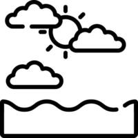 A black and white image of clouds and sun vector