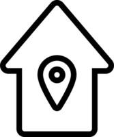 A house with a pin on the front door vector