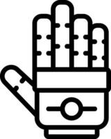 A glove with a hand on it vector