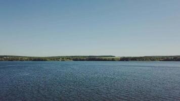 wonderful view of the wide river not far from shore in the summer video