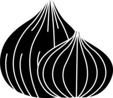 An onion icon on a white background vector