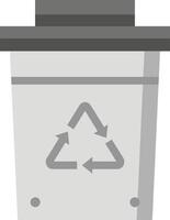 A trash can with a recycling symbol on it vector