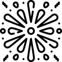 A black and white drawing of a flower vector