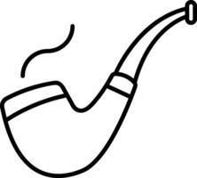 A pipe smoking on a white background vector