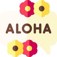 Aloha is a greeting card that is used to express your love and affection for someone vector