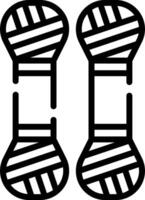 Two black and white images of two scissors vector