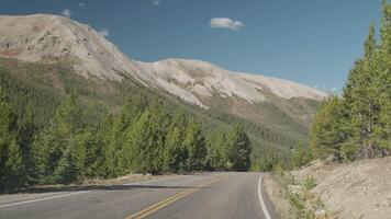 Independence Pass - Continental Divide is the summit of the Top of the Rockies National Scenic and Historic Byway and is located between Twin Lakes Village and Aspen Colorado USA video