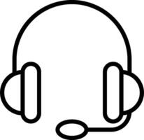 A headset icon on a white background vector