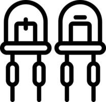 Two black and white icons of a light bulb vector