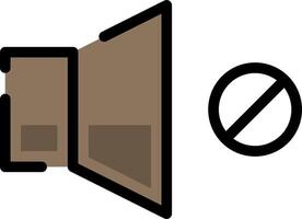 A speaker with a no sound icon vector