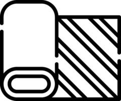 A black and white image of a roll of toilet paper vector