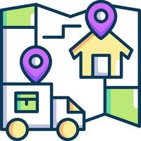 Home delivery icon vector