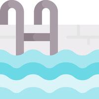 A pool with a ladder and a ladder in the water vector